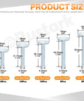 40-Piece Tee Bolts Set With 5 Sizes 1/4-20 T Bolts For T Track And T-Slot Systems, size dimensions and quantities shown.