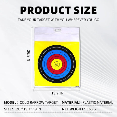Product dimensions and design of Replacement Target Bag Cover For Archery Practice In Backyard And Outdoor Settings, Easy Fill.