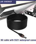 10FT DC cable with 5521 connector for DC 35V 25W Solar Panel Powered Charger Kit With Mount Bracket For ME GO 600