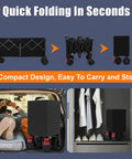 Collapsible 41 Inch Wagon Cart folded, showcasing compact design for easy storage in car and home closet.