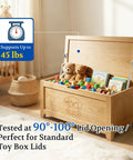Wooden chest with toys and soft close toy box hinges 200N hydraulic for wooden chest two pack safe lid slow close prevents finger pinches