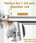 Beefy Heavy Duty Stainless Steel Closet Pole Sockets 20 Pack For 1-1/4 Inch Closet Rods U Shaped Rod Holders With Screws Wall Anchors End Caps Durable Curtain Rod Brackets For Closets And Wardrobes mounted on 1-1/4 inch stainless rod