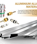 Air Conditioning Valve Core Repair Kit 16 Piece Set showing metal and plastic cores with durable aluminium alloy material.