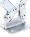 Beefy 182kg Toggle Clamps Two Pack Anti Rust Alloy Steel Horizontal Hold Downs close-up showing alloy steel construction.