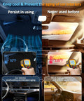 Comparison of car interior temperatures with and without Honda CRV Sun Shade Windshield Cover For 2023 2024 2025 2026 Front Window Protection.