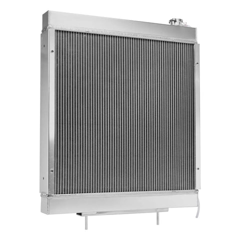 Top Shelf Four Row Aluminum Radiator For JLG Boom Lifts Scissor Lifts And Telehandlers Replacement Cooling Gear, 23.5x24.5 inches.