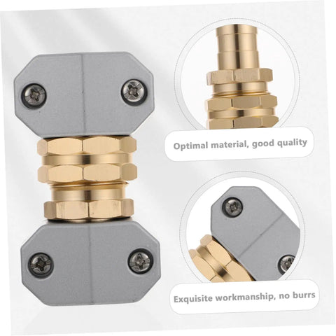 Super Tough 3 Pack Garden Hose Repair Connector Kit Made From Heavy Duty Aluminum Alloy For Durable Weatherproof Fixing Leaky Hoses With Super Quick No-Drip Brass Fitting Hardware That Saves You Time Cash And Keeps Your Yard Watering System Always Ready. 3 pack brass hose connector with aluminum alloy body, gray finish