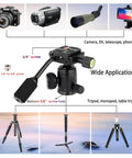 D30 Panoramic Ball Head With Removable Handle Beefy All Metal CNC Build Camera Mount shown with quick release plates and phone clip