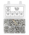 100 Sets M6 Bolts And Nuts In 15 20 30 40 50 mm Lengths Silver Carbon Steel Hex Socket Kit For Furniture Cabinets And DIY Folks With A Handy Organizer Box