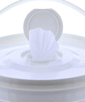 Seventy Percent Isopropyl Alcohol Wipes Bulk Pack Of 2, 2000 Count Total, showing dispenser lid with wipe.