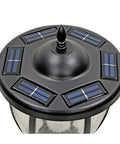 Top view of 84 Inch Solar Powered Led Lamp Post With 18.5 Inch Planter No Wiring Needed Outdoor Garden Light solar panels