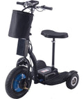 Electric Mobility Trike 48V 750W Lithium Three Wheel Scooter For Standing Or Sitting Rides, Black Personal Transporter Built For Events, Security, Warehouses And Your Go To Ride, black