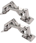 Two Pack Adjustable Lazy Susan Corner Cabinet Hinges Soft Close 130 To 170 Degree Frameless Concealed No Pre Drilling Installation