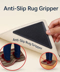 Heavy Duty Rug Gripper Pads With Adhesive Strips For Non Slip Carpet Corners Kit Includes Four Pads And Four Auxiliary Stickers