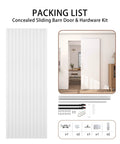 Concealed Sliding Barn Door Kit 36 By 86 Inches With Soft Close Hardware White Hidden Door For 28 To 32 Inch Openings Waterproof Modern Look