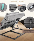Electric Adjustable Bed Backrest Lift Assist With Smooth Recline Control 4 To 68 Degrees remote controller and strong base design.