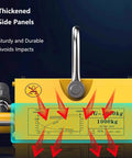 Heavy Duty Magnetic Lifter With Quick Release Handle And Dual Safety Lock Killer Grip Neodymium Magnet close-up of thickened side panels.