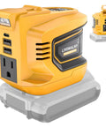DeWALT 20V Battery Compatible 200W Power Inverter with 1 AC Outlet, 2 USB Ports, Type C, and LED Light for Camping Outdoors