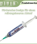 Low-Temp Lead-Free Solder Paste For Precision Soldering With Tin-Bismuth Alloy, syringe applicator, no clean flux