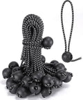 Adjustable Ball Bungee Cords Set Of 40, Easy 1 To 9 Inch Tension, UV Resistant with black elastic cords and ball ends