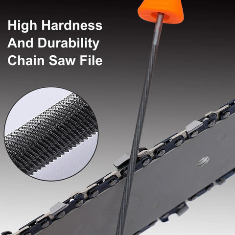 Three Piece Chainsaw File Kit With Plastic Handle For Chainsaw Sharpener Pro Grade Durable Steel Files sharpening chain