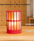 Stained lamp made with Top Shelf PETG Translucent Filament For 3D Printers 1.75 Mm Diameter 1Kg Spool on wooden surface.