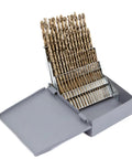 60 Piece M35 Cobalt Drill Bit Set For Metalworking Tough As Nails Bits For Stainless Steel And Hard Alloys With Gold Oxide Finish