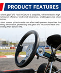 Beefed Up 300mm Steering Wheel Steel Kit With 320mm Rack And Pinion Adjustable Shaft Replacement For 110cc Go Kart ATV