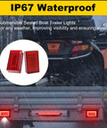 6 Inch Boat Trailer Lights Kit Submersible LED Rectangle Stop Turn Tail Lights with trailer and ATV in rain