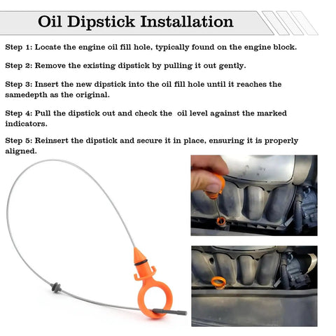 Engine Oil Dipstick Indicator Replacement For Volkswagen L5 Engine Fits Beetle Golf Jetta Passat Rabbit 2005 To 2018 Easy Plug In