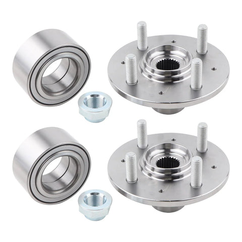 Pair Front Wheel Hub Bearing Assemblies For Honda Civic 1992 Through 2000 EX GX LX Si Replaces 510030 SPK981 WB510030 Built To Last