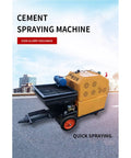 Portable Cement Sand Mortar Plastering Sprayer Pump For Wall Stucco Coating High Efficiency Render Spraying Machine with wheels.