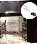 Heavy Duty Spring Loaded Gate Roller Caster For Smooth Sliding Fence Wheels Universal Support Units shown beside a gate.