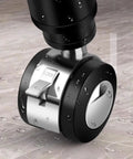 Universal 4 Piece Furniture Leg Set With Swivel Plate And Silent Rolling Wheels Adjustable Height lock feature close-up