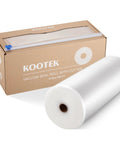 11 Inch By 150 Foot Vacuum Sealer Bags Roll With Cutter Dispenser, BPA Free commercial grade food storage bags next to box