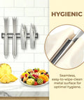 Heavy Duty Stainless Steel Pineapple Eye Remover Tool Set With Eye Clip And V Shape Cutter Knife mounted on kitchen wall