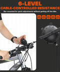 Magnetic Indoor Bike Trainer Stand For 26 To 28 Inch And 700C Wheels Six Level Resistance control knob on handlebar