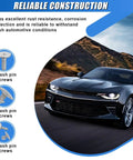 Beefy 8 Piece Car Engine Splash Shield Hardware Kit Featuring Lower Cover Pins Bolts And Radiator Clips For Skid Plate And Oil Pan Guard showcases splash pin screws.