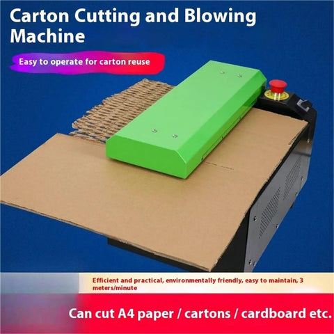 Eco Friendly Cardboard Cutter Paper Cutting Machine That Turns Waste Cardboard Into Cushioning Mesh For A Real Game Changer In Sustainable Packaging Compact And Easy To Use In Warehouses And Packaging Stations. cardboard cutter on recycled carton