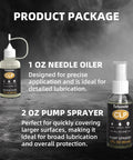 All In One Gun Lube And Cleaner Kit With Two Oz And One Oz Needle Oiler For Quick Cleaning, Lubricating, And Protecting Most Firearms