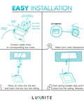 Easy installation guide for 4 Inch Ultra Thin Square LED Recessed Light With J Box Dimmable 12W Five Color Temperature Options From 2700K To 5000K 950 Lumens Wet Rated IC Rated Energy Star Pack Of Six.