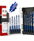 Cross-Tip Carbide Masonry Drill Bit Set, 10-Piece From 5/32 to 1/2 Inch, Versatile for Tile Concrete Brick and Wood, Hex Shank Ceramic Drill Bits With Durable Storage Case