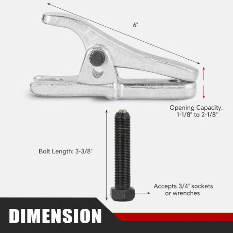 Universal Ball Joint Separator Tool Beefed Up For Cars Trucks And ATVs Heavy Duty Ball Joint Removal Kit dimensions and bolt