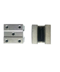 SBR16UU Linear Bearing Slide Blocks Pack of 2 for SBR16 Rail Guide Open Carriage Units, aluminum alloy, carbon steel, top and side view