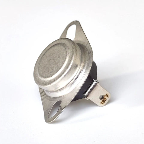 Drop In Limit Switch For RV Furnace 190F With Three Sixteenths Inch Terminals Replacement Part 31091 on white background