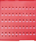 Heavy Duty Steel Pin Gauge Set Minus Gage M0 50-Piece With Plastic Case 0.011 To 0.060 Inches in red plastic case