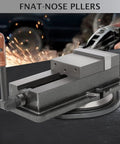 Built Tough Heavy Duty 4 Inch Vise With 360 Degree Swivel Base For CNC Milling And Woodworking Benchtop Use, close-up view