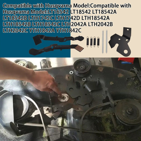 Beefy 42 Inch Deck Arm Bracket Roller Cam Kit For Husqvarna And Craftsman Lawn Tractors LT1000 LT2000 Replacement Parts 532151785 532184907 184907 131335 155046 Easy Install