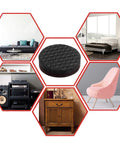 Non Slip Furniture Pads Set 38 Pcs 1 2 3 Inch Self Adhesive Rubber Feet Anti Slide Protectors on couches, beds, chairs, cabinets.