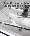 Heavy Duty Floor Squeegee With Flexible Silicone Blade And Long Aluminum Handle For Streak Free Bathrooms Showers Tiles Driveways And Glass That Makes Mopping Obsolete Now in use cleaning a sink.